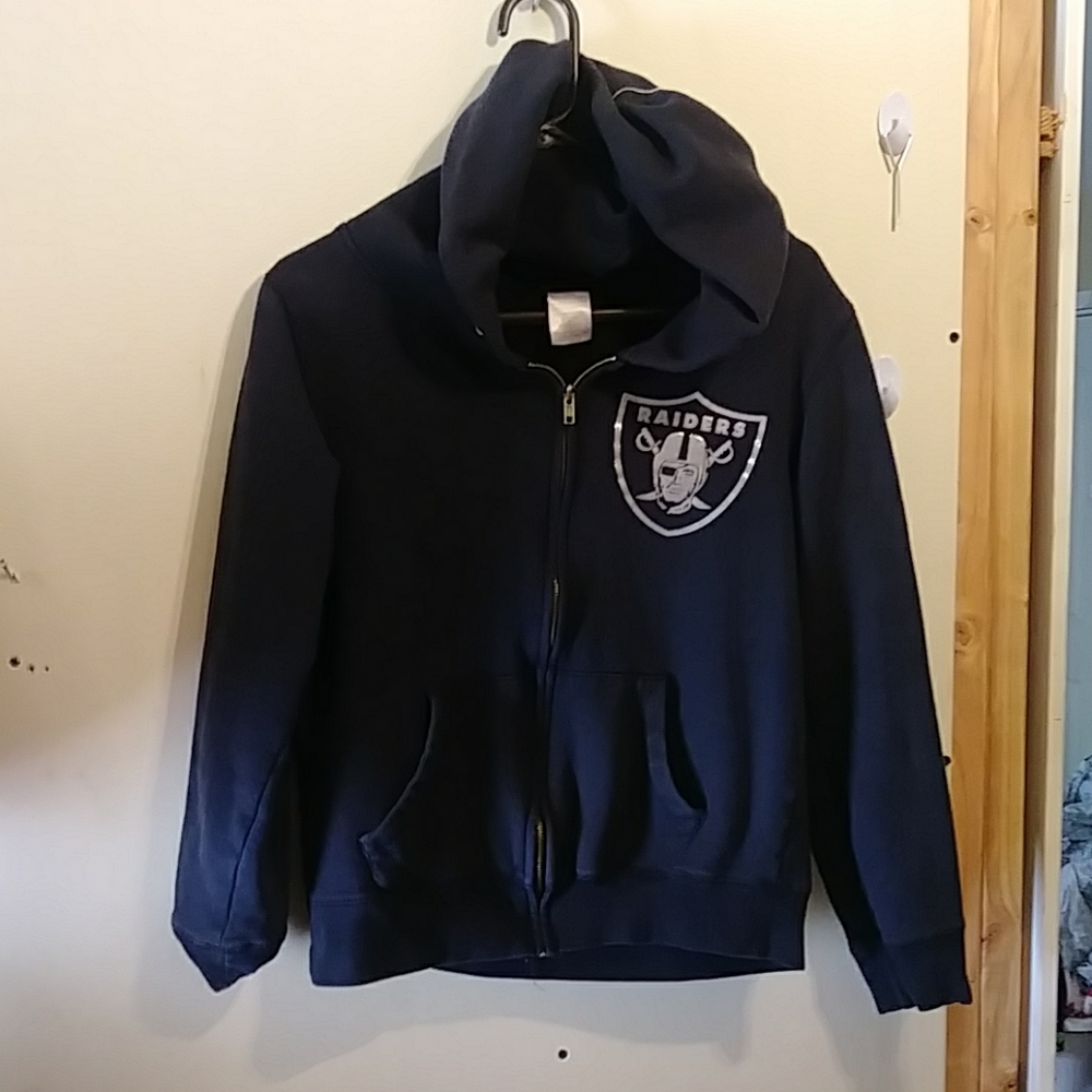 NFL Team Apparel Raiders full zip hoodie size M